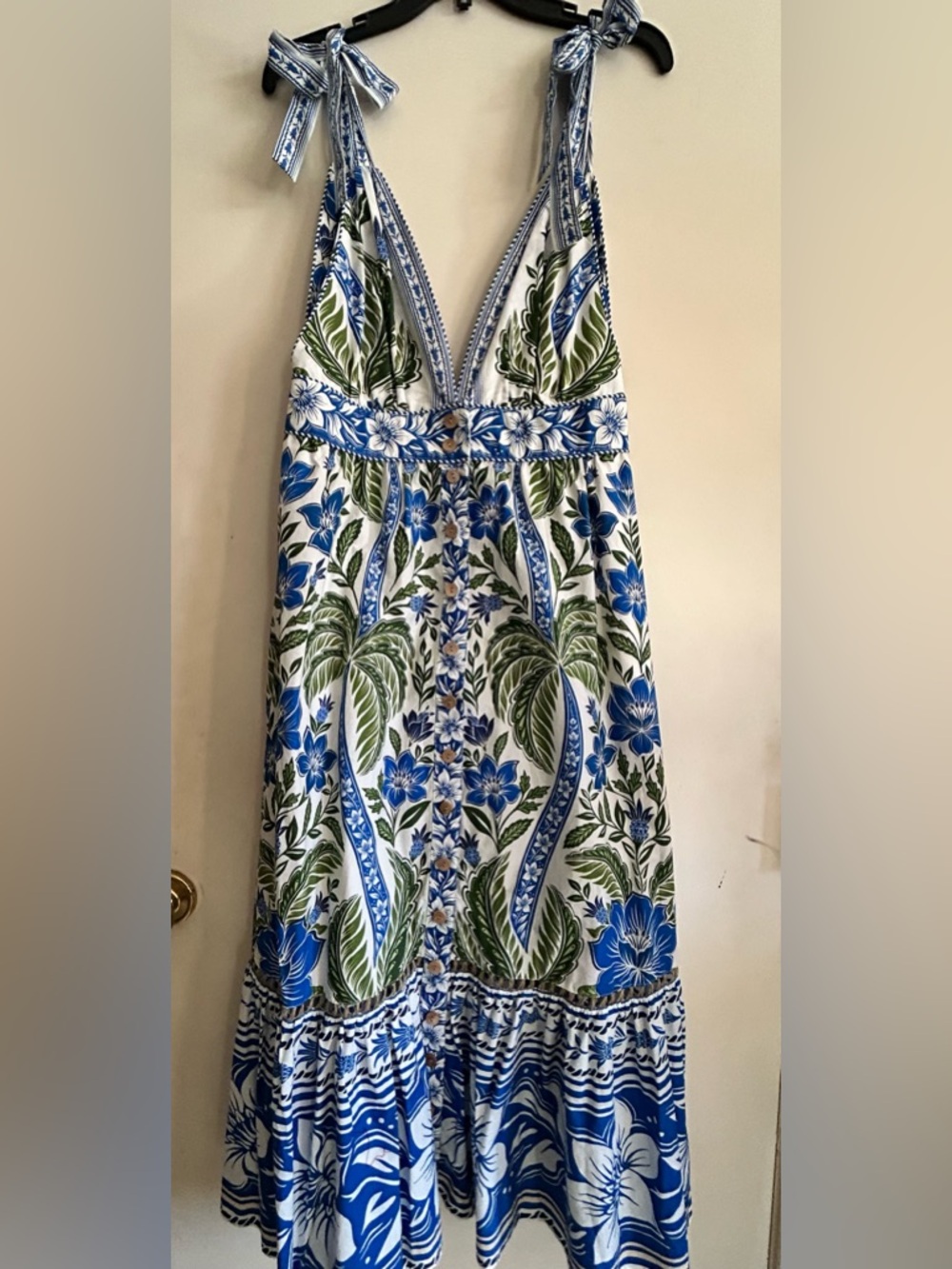 FARM Rio Off-White Tropicance Organic Cotton Midi Dress - NWT - Picture 4 of 5